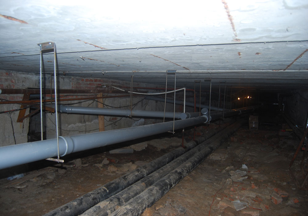 Комплексный ремонт системы канализации в подвале 5