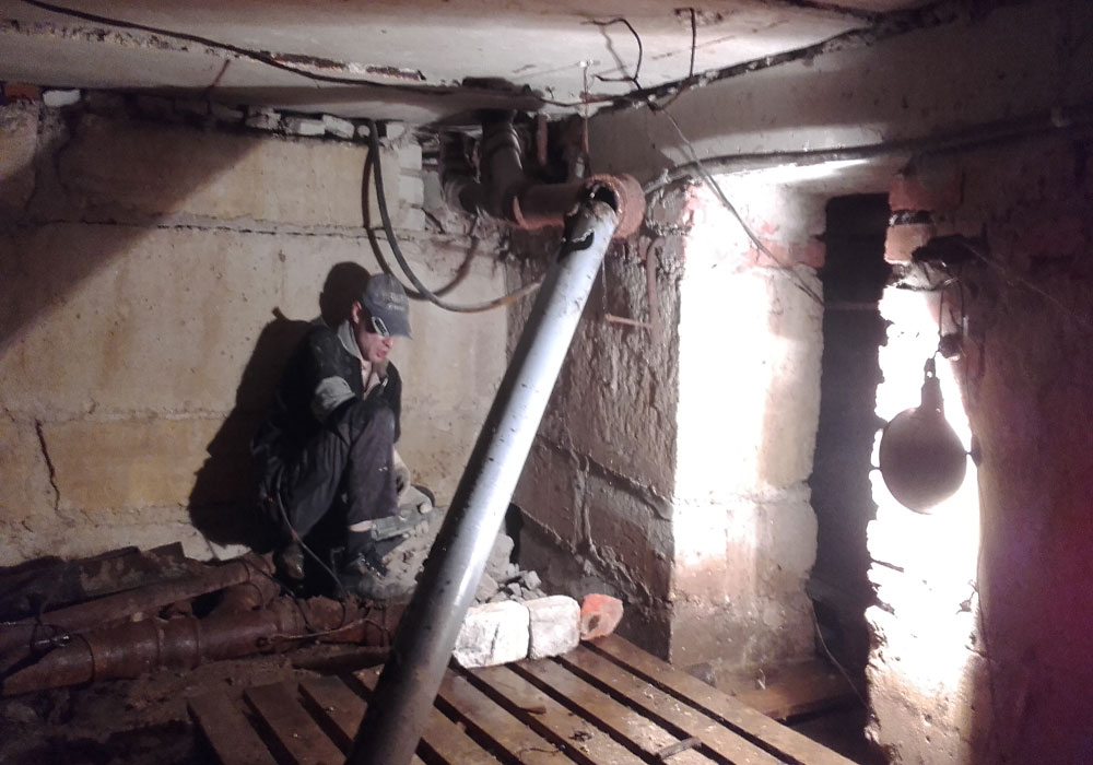 Комплексный ремонт системы канализации в подвале 29